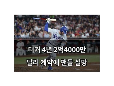터커 4년 2억4000만 달러 계약에 팬들 실망