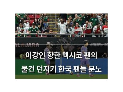 이강인 향한 멕시코 팬의 물건 던지기 한국 팬들 분노