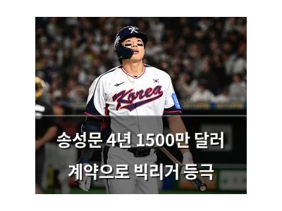 송성문 4년 1500만 달러 계약으로 빅리거 등극