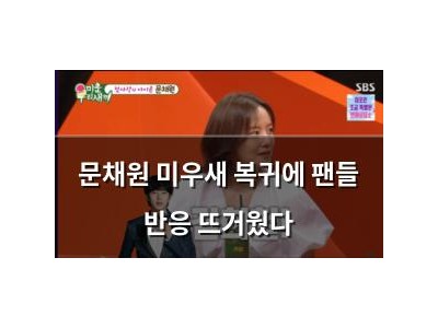 문채원 미우새 복귀에 팬들 반응 뜨거웠다