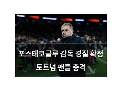 포스테코글루 감독 경질 확정 토트넘 팬들 충격