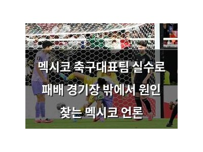 멕시코 축구대표팀 실수로 패배 경기장 밖에서 원인 찾는 멕시코 언론