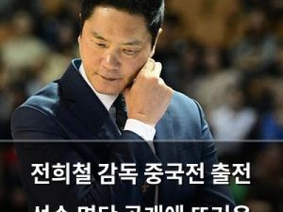 전희철 감독 중국전 출전 선수 명단 공개에 뜨거운 반응