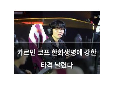 카르민 코프 한화생명에 강한 타격 날렸다